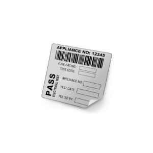 Martindale BAR3 Combined Barcode & Pass PAT Test Label