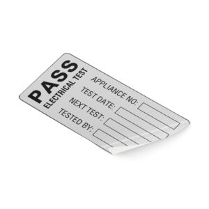 Martindale POLY1 High-Quality Pass PAT Test Labels
