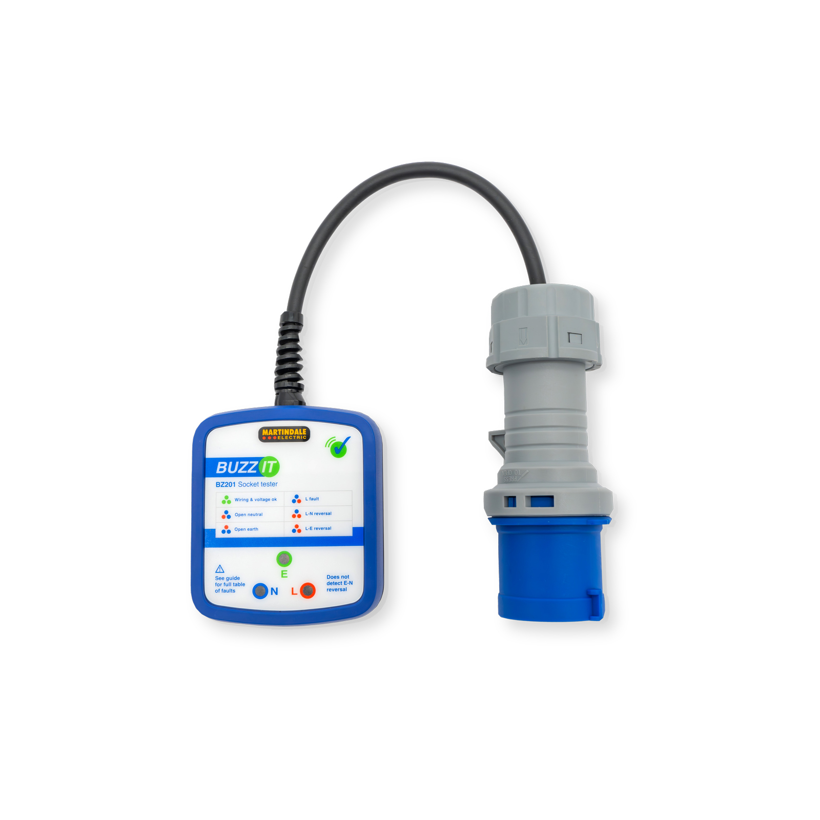 Martindale BZ201-16 Industrial 16A Socket Tester with Audible Buzzer