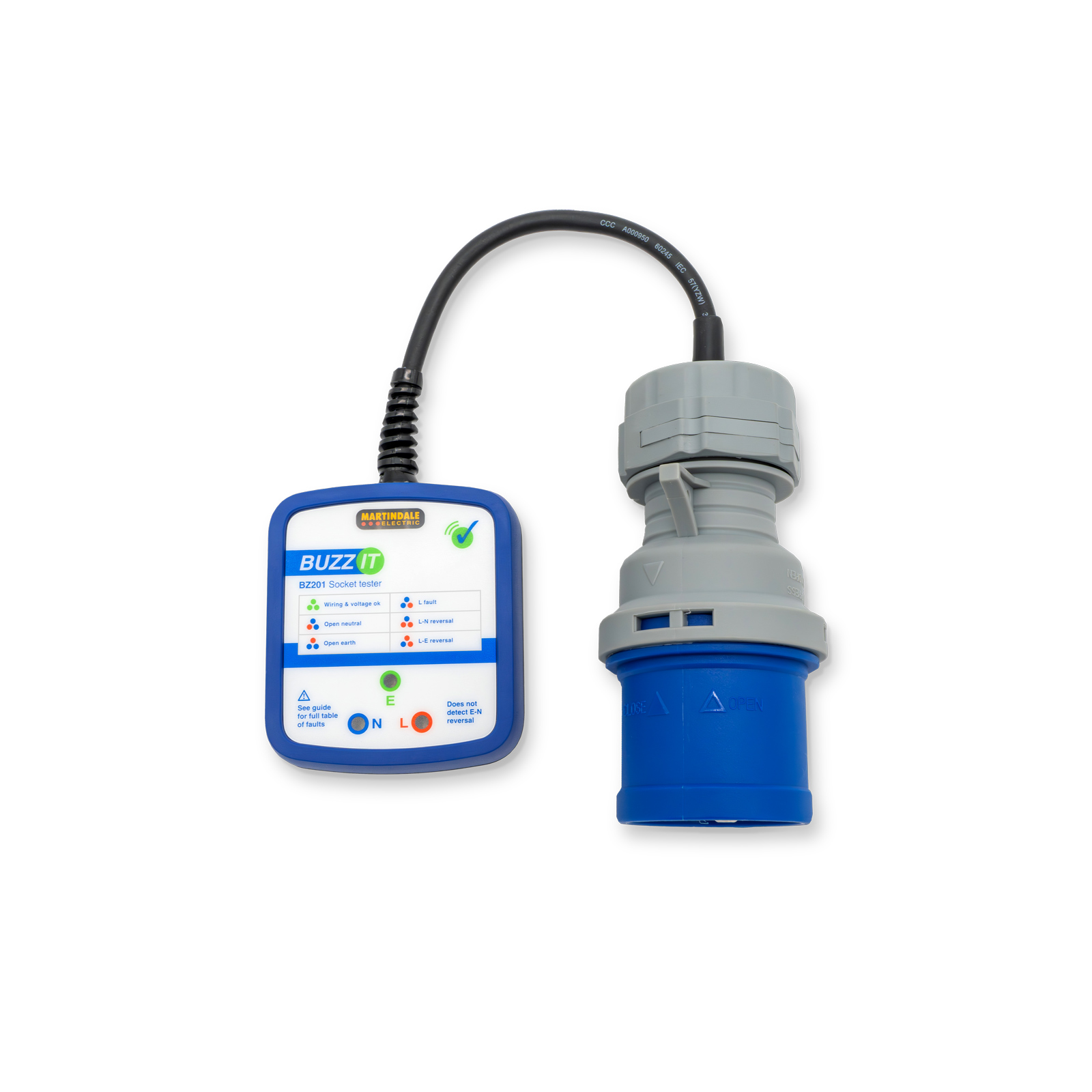 Martindale BZ201-32 Industrial 32A Socket Tester with Audible Buzzer